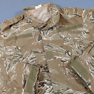 Desert Tiger Stripe Camo Tactical Field Shirt Mens Size Small Regular